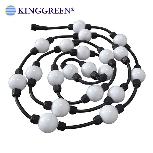 DMX512 5050 RGB DC24V input 360 degree 50mm diameter digital 3D led ball light 20pcs/string waterproof IP67 