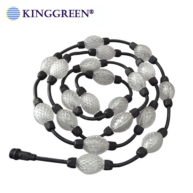 Ellipse shape 3D effects WS2811 6LEDs 3535SMD 360 degree 50mm programmable rgb color led pixel ball 