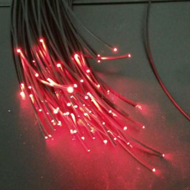 Black PMMA end glow plastic optical fiber cable Inner diameter 2mm/3mm/5mm/6mm/8mm/10 for light illumination