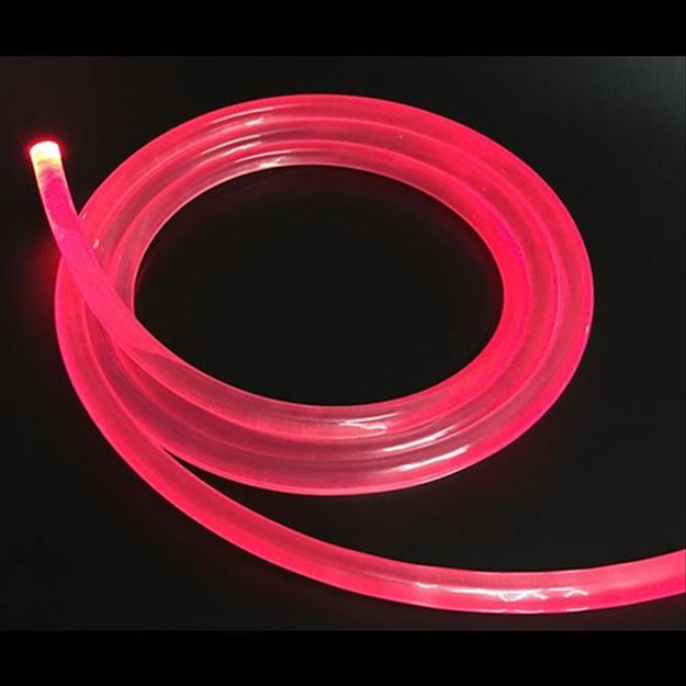 High quality side glow transparent solid core optical fiber cable 2mm/3mm/5mm/6mm/8mm/10mm/12mm/14mm diameter available