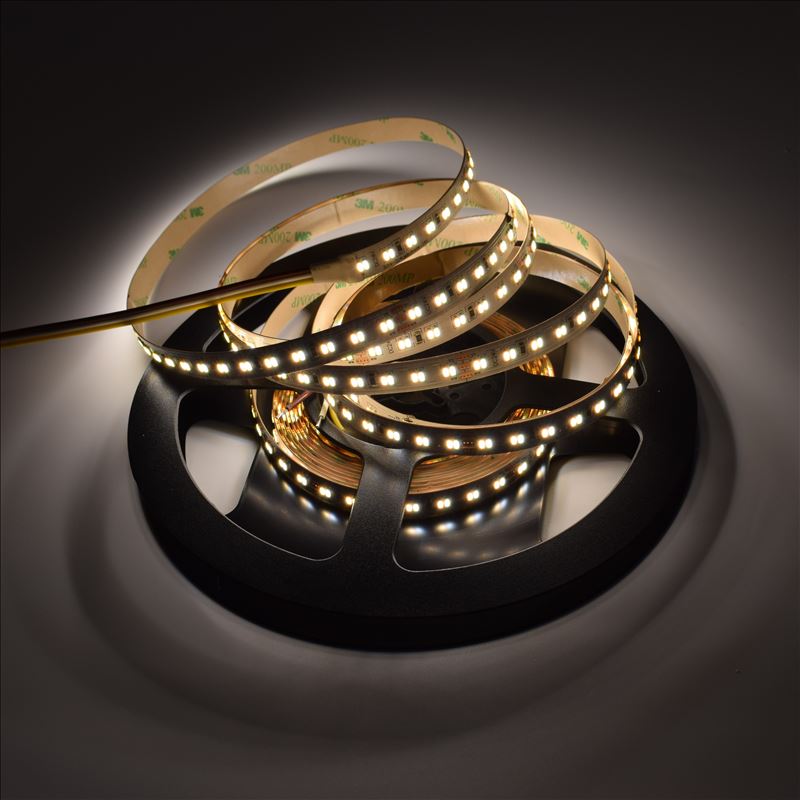 SMD 3014 W/WW dual white color temperature adjustable CCT 24V double color LED flexible strip 224leds/m tape light